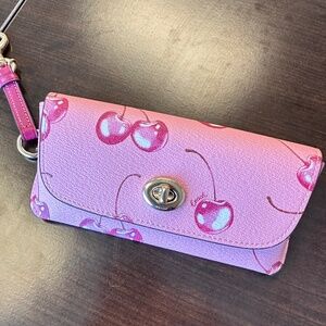 NWOT Coach Sunglass Case With Cherry Print CR912